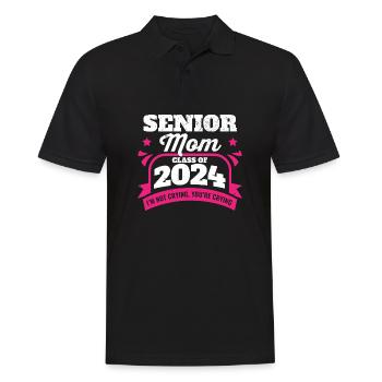 Classe de maman senior de 2024 Proud Mama Graduation - Polo Homme - noir - Devant - Kai (181cm)