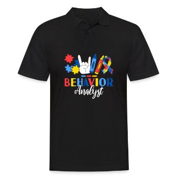 Behavior Analyst Registered ABA Therapist - Men's Polo Shirt - black - Front - Kai (181cm)