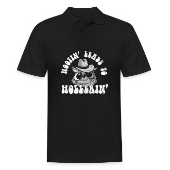 Funny Cowboy Hootin' Leads To Hollerin' - Männer Poloshirt - Schwarz - Vorne - Kai (181cm)
