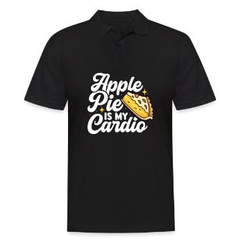Apple pie is my cardio thanksgiving applepie lover - Men's Polo Shirt - black - Front - Kai (181cm)