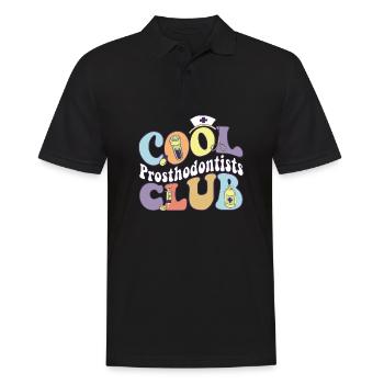 Cool Prosthodontists Club Dental Squad Dentiste - Polo Homme - noir - Devant - Kai (181cm)