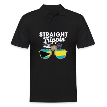 Straight Trippin' Bahamas Vacances Tour Voyage - Polo Homme - noir - Devant - Kai (181cm)
