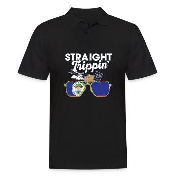 Straight Trippin' Belize Vacances Tour Voyage - Polo Homme - noir - Devant - Kai (181cm)