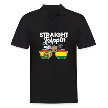 Straight Trippin' Bolivia Vacation Tour Travel - Männer Poloshirt - Schwarz - Vorne - Kai (181cm)