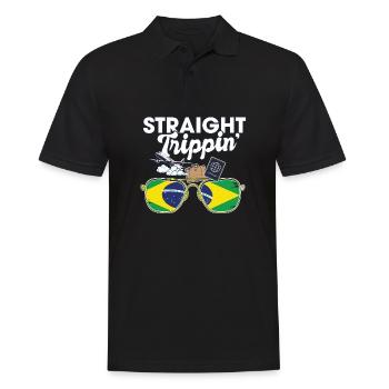 Straight Trippin' ' Brésil Vacances Tour Voyage - Polo Homme - noir - Devant - Kai (181cm)