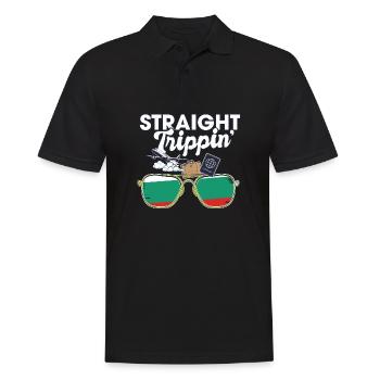 Straight Trippin' Bulgaria Vacation Tour Travel - Männer Poloshirt - Schwarz - Vorne - Kai (181cm)