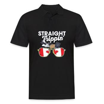 Straight Trippin' Canada Vacation Tour Voyage - Polo Homme - noir - Devant - Kai (181cm)