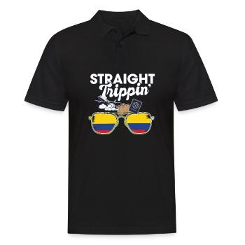 Straight Trippin' ' Colombia Vacation Tour Voyage - Polo Homme - noir - Devant - Kai (181cm)