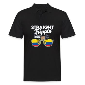 Straight Trippin' Ecuador Vacances Tour Voyage - Polo Homme - noir - Devant - Kai (181cm)