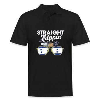 Straight Trippin' ' Honduras Vacances Tour Voyage - Polo Homme - noir - Devant - Kai (181cm)