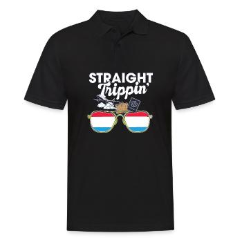 Straight Trippin' Luxembourg Vacances Tour Voyage - Polo Homme - noir - Devant - Kai (181cm)
