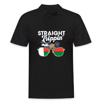 Straight Trippin' Madagascar Vacances Tour Voyage - Polo Homme - noir - Devant - Kai (181cm)