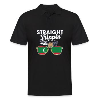 Straight Trippin' Maldives Vacation Tour Travel - Männer Poloshirt - Schwarz - Vorne - Kai (181cm)