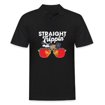 Straight Trippin' Montenegro Vacation Tour Travel - Männer Poloshirt - Schwarz - Vorne - Kai (181cm)