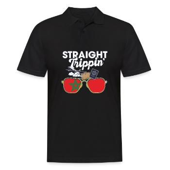 Straight Trippin' Morocco Vacation Tour Travel - Männer Poloshirt - Schwarz - Vorne - Kai (181cm)