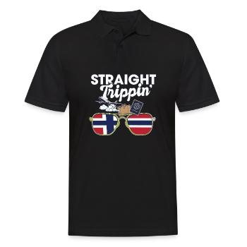 Straight Trippin' Norway Vacances Voyage - Polo Homme - noir - Devant - Kai (181cm)