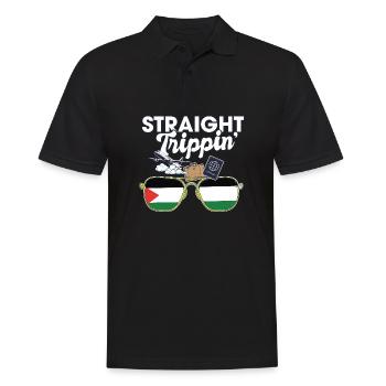 Straight Trippin' Palestine Vacances Tour Voyage - Polo Homme - noir - Devant - Kai (181cm)