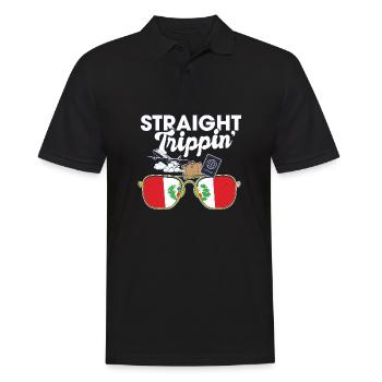 Straight Trippin' Pérou Vacances Voyage Voyage - Polo Homme - noir - Devant - Kai (181cm)