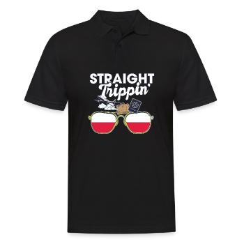 Straight Trippin' Poland Vacances Voyage - Polo Homme - noir - Devant - Kai (181cm)