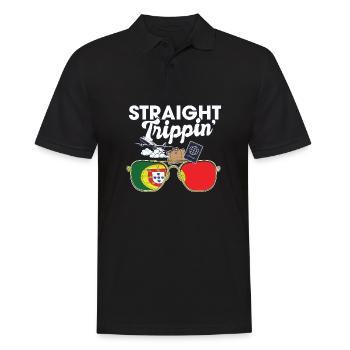 Straight Trippin' Portugal Voyage de vacances - Polo Homme - noir - Devant - Kai (181cm)
