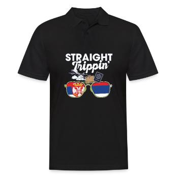Straight Trippin' Serbia Voyage de vacances - Polo Homme - noir - Devant - Kai (181cm)