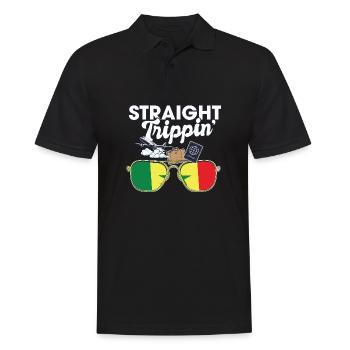 Straight Trippin' Senegal Vacation Tour Travel - Männer Poloshirt - Schwarz - Vorne - Kai (181cm)