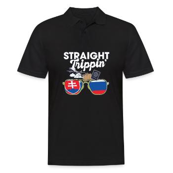 Straight Trippin' Slovakia Vacation Tour Travel - Männer Poloshirt - Schwarz - Vorne - Kai (181cm)
