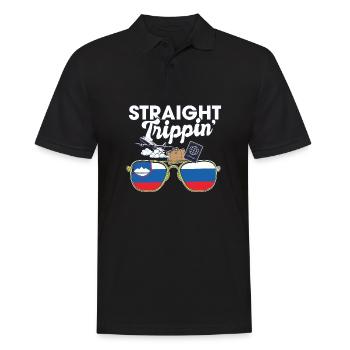 Straight Trippin' Slovenia Vacation Tour Travel - Männer Poloshirt - Schwarz - Vorne - Kai (181cm)