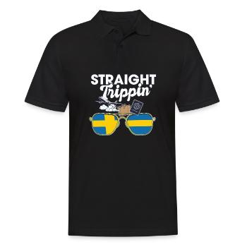 Straight Trippin' Suède Vacances Tour Voyage - Polo Homme - noir - Devant - Kai (181cm)