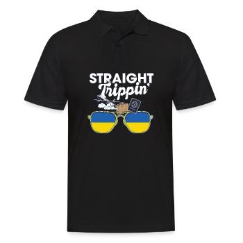 Straight Trippin' Ukraine Vacation Tour Travel - Männer Poloshirt - Schwarz - Vorne - Kai (181cm)