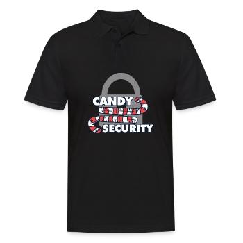Candy Security Mom Dad Matching Birthday Costume - Männer Poloshirt - Schwarz - Vorne - Kai (181cm)