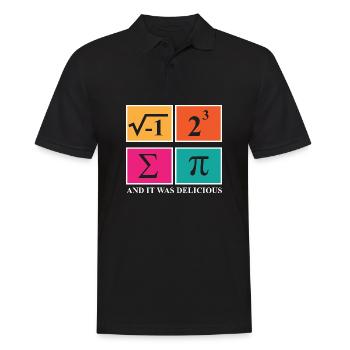 Pi Day I Ate Some Pie and It Was Delicious Math - Men's Polo Shirt - black - Front - Kai (181cm)