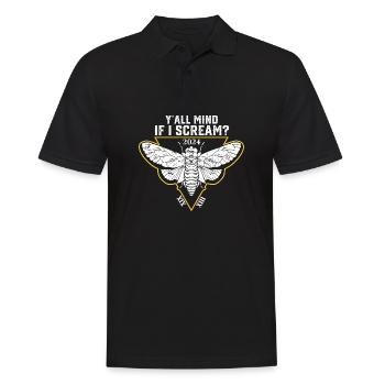 Cicada Y'all Mind If I Scream Cicadae Brood Swarm - Men's Polo Shirt - black - Front - Kai (181cm)