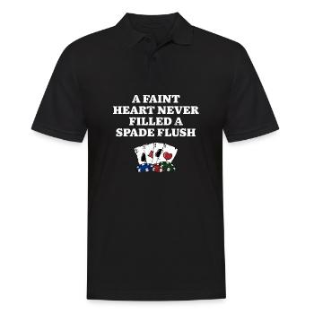 Never Filled a Spade Flush Card Games Poker Card - Männer Poloshirt - Schwarz - Vorne - Kai (181cm)