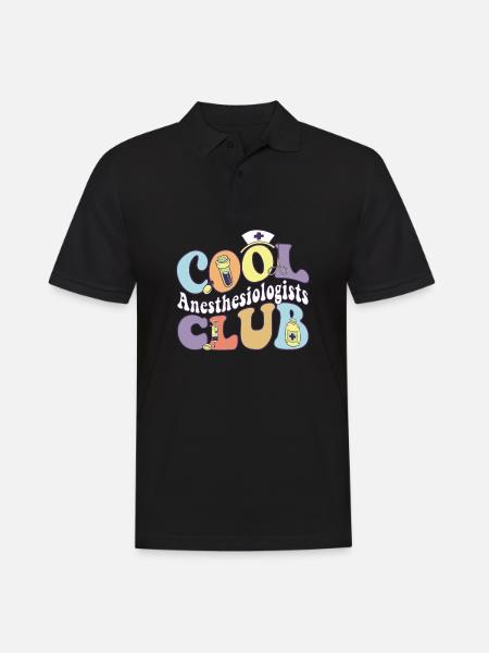 Fajny Klub Anestezjologów Lekarz - Koszulka polo męska - czarny