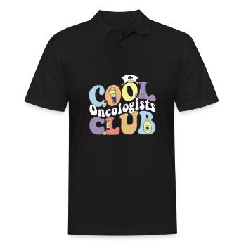 Cool Oncologists Club Oncology Practitioner Squad - Männer Poloshirt - Schwarz - Vorne - Kai (181cm)