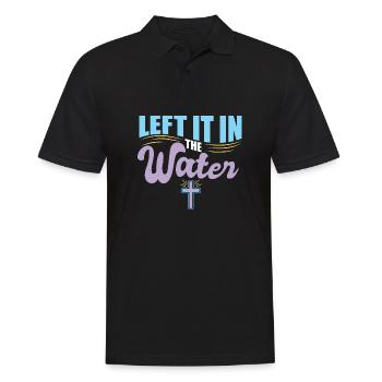 L’a laissé dans l’eau baptême religieux chrétien - Polo Homme - noir - Devant - Kai (181cm)