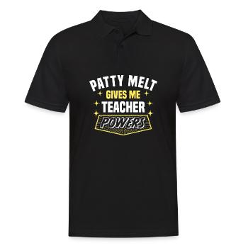 Patty Melt me donne des pouvoirs de professeur drôle - Polo Homme - noir - Devant - Kai (181cm)