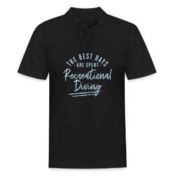 The Best Days Are Spent Recreational Diving - Männer Poloshirt - Schwarz - Vorne - Kai (181cm)