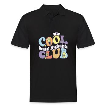 Cool Dental Hygienists Club Dentist Practitioner - Männer Poloshirt - Schwarz - Vorne - Kai (181cm)