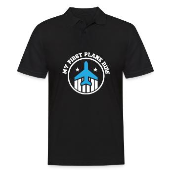 Voyage de vacances Mon premier voyage en avion Voyageur - Polo Homme - noir - Devant - Kai (181cm)