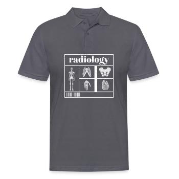 Radiology Squad Rad Tech Radiographer Technician - Men's Polo Shirt - charcoal grey - Front - Nico (186cm)