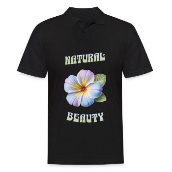Beauté naturelle – Art des fleurs - Polo Homme - noir - Devant - Kai (181cm)