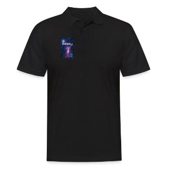 Galaxy Wort Universum Sterne Milchstraße Geschenk - Männer Poloshirt - Schwarz - Vorne - Kai (181cm)