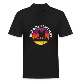 Support Ranch Homestead Farming Raise Chickens - Männer Poloshirt - Schwarz - Vorne - Kai (181cm)