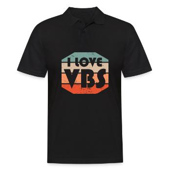 I Love VBS Summer Camp Vacation Bible School Crew - Men's Polo Shirt - black - Front - Kai (181cm)