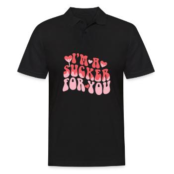 Valentine's Day Pun I'm A Sucker For You Matching - Männer Poloshirt - Schwarz - Vorne - Kai (181cm)