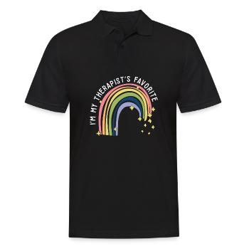 I'm My Therapist's Favorite Funny Psychologist - Männer Poloshirt - Schwarz - Vorne - Kai (181cm)