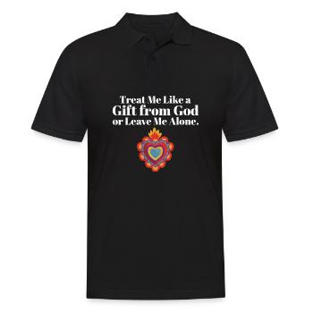 Religious Treat Me Like A Gift From God Team - Männer Poloshirt - Schwarz - Vorne - Kai (181cm)