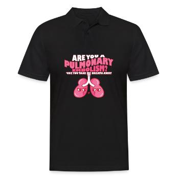pulmonary Are You A Pulmonary Embolism Warrior PE - Men's Polo Shirt - black - Front - Kai (181cm)